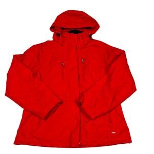 Calvin Klein Performance 3-in-1 Jacket Red Full Zip Lightweight Women's‎ S Hood